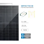 پنل خورشیدی720 وات دوطرفه مونوکریستال N-Type برند مانا انرژی (MEP720-T132-GG)